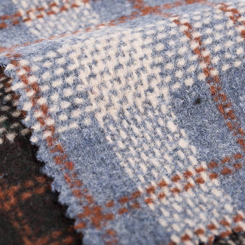 Tissu en Tweed en laine à carreaux à lignes pointillées, Style à la mode pour l'hiver 3497