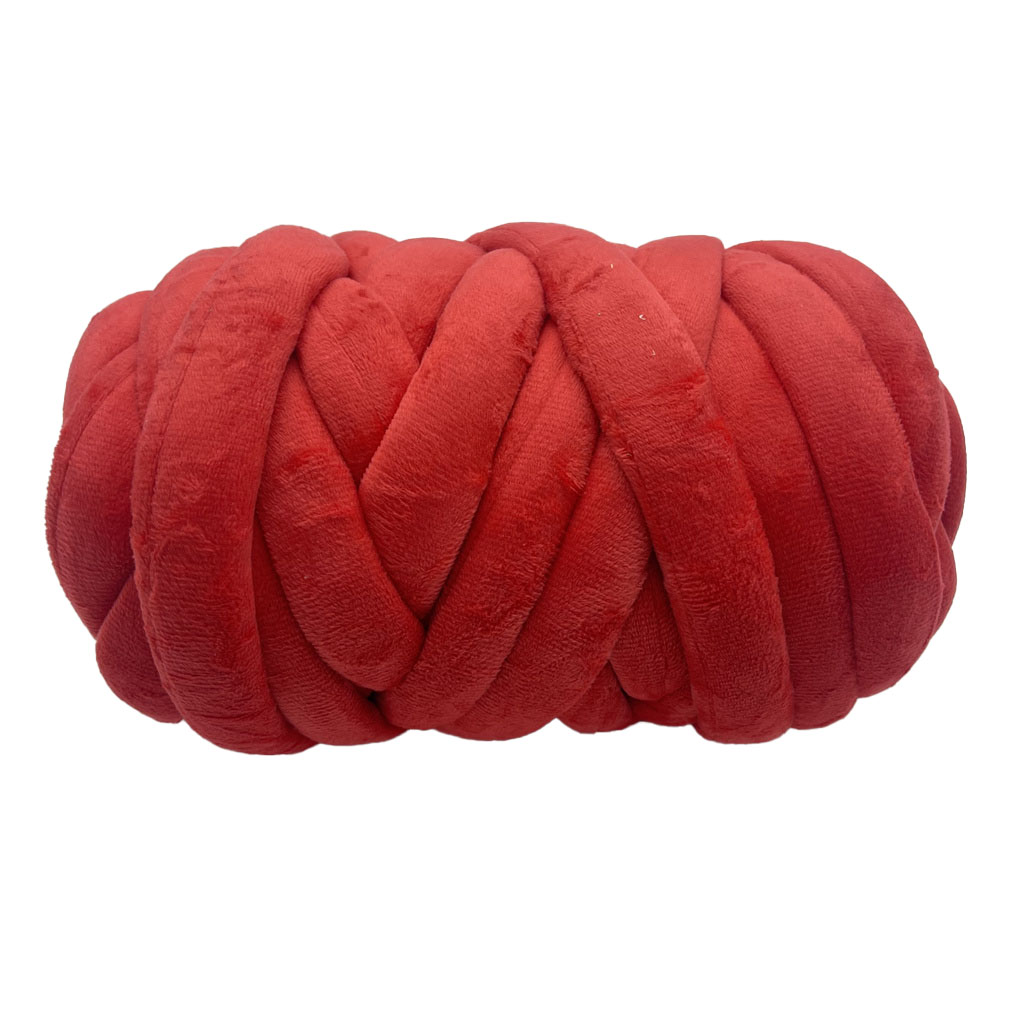 Fils de tube de velours du fil 2cm de fantaisie de polyester pour le tricotage de doigt