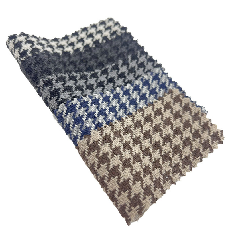 Tissus tissés en laine pied-de-poule gris foncé pour sweats à capuche 3946