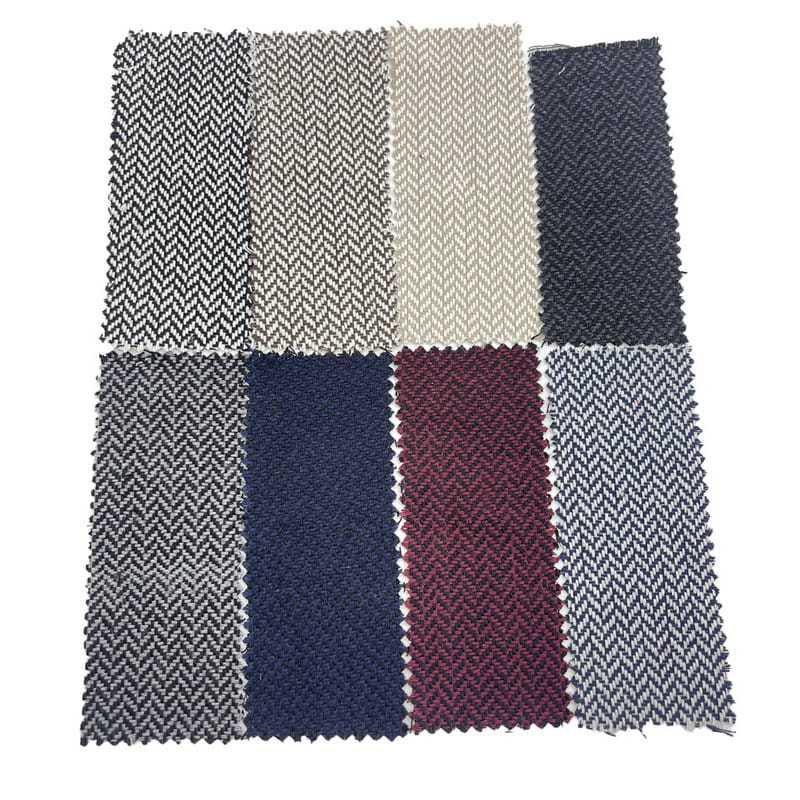 Tissus en tweed tissés par jacquard de relief par chevrons bleu foncé pour les vestes 3947