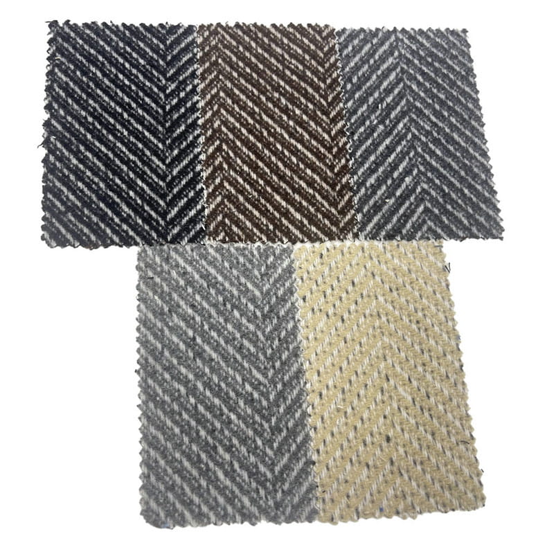 30 tissus en tweed tissés par jacquard à chevrons en laine pour sièges d'auto 4134